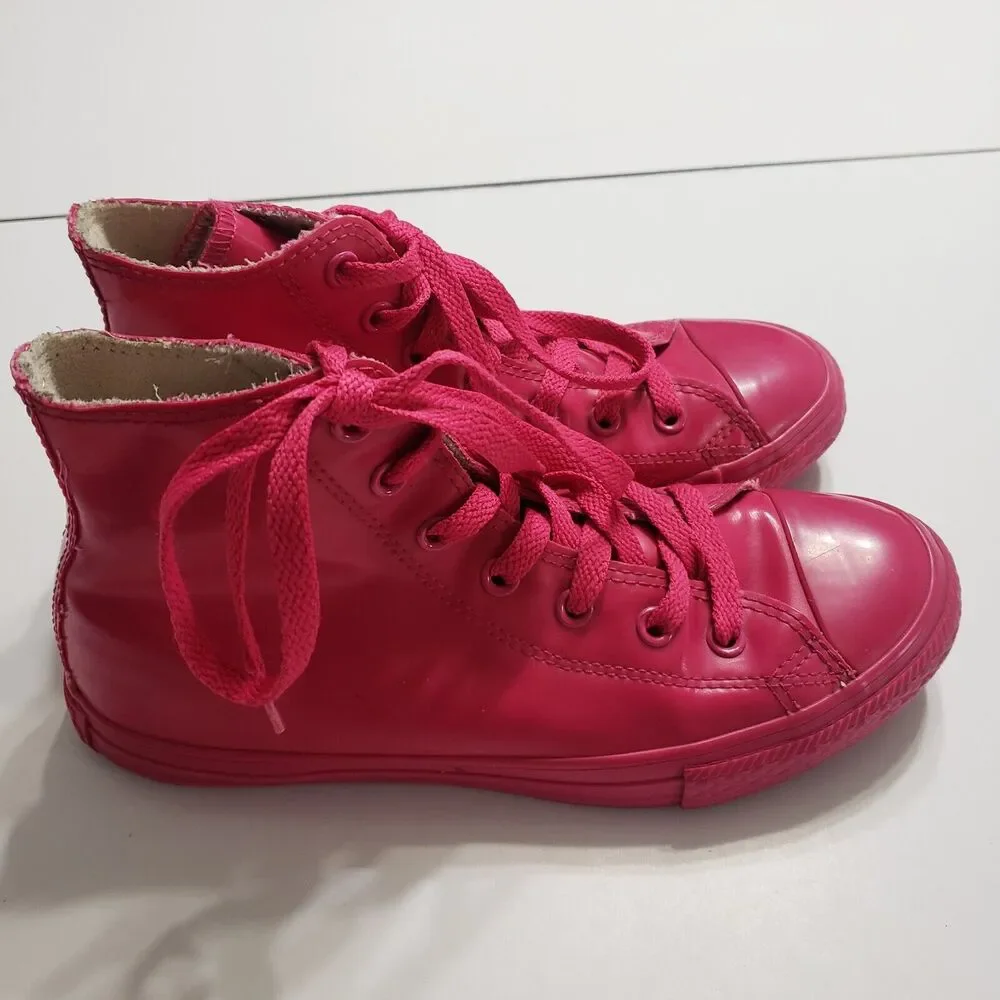 Converse Girls Youth 3 Chuck Taylor All Star Unisex Hightop Sneaker Pink Lace Up
